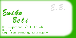 eniko beli business card